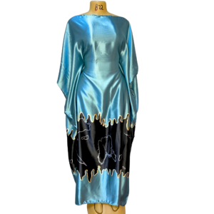 Udgoon Printed Kaftan – Arctic Teal (Free Size)