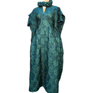 Udgoon 3D Floral Boubou Gown – Emerald Forest