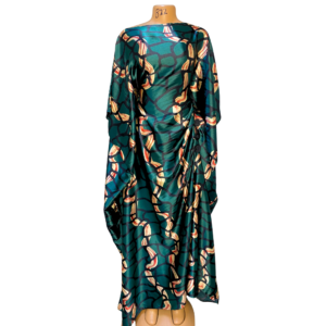 Udgoon Printed Kaftan – Emerald Mosaic (Free Size)