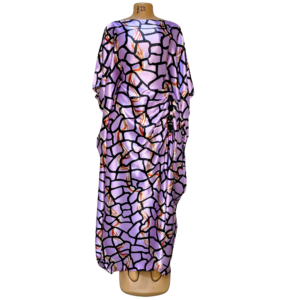 Udgoon Printed Kaftan – Lavender Mosaic (Free Size)