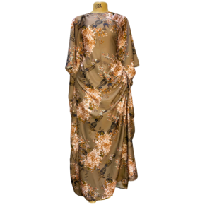 Udgoon Printed Kaftan – Mocha Blossom (Free Size)