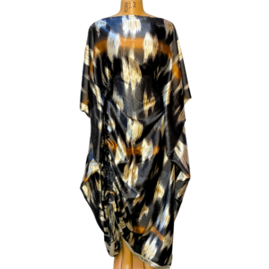 Udgoon Printed Kaftan – Obsidian Mirage (Free Size)