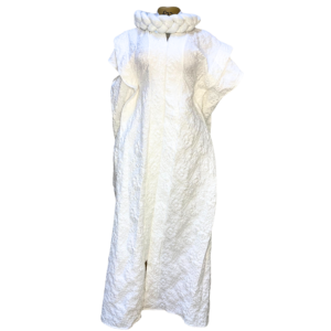 Udgoon 3D Floral Boubou Gown – Pearl Ivory