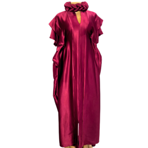 Ruby Crimson Plain Boubou Gown