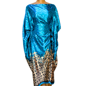 Udgoon Printed Kaftan – Turquoise Empress (Free Size)